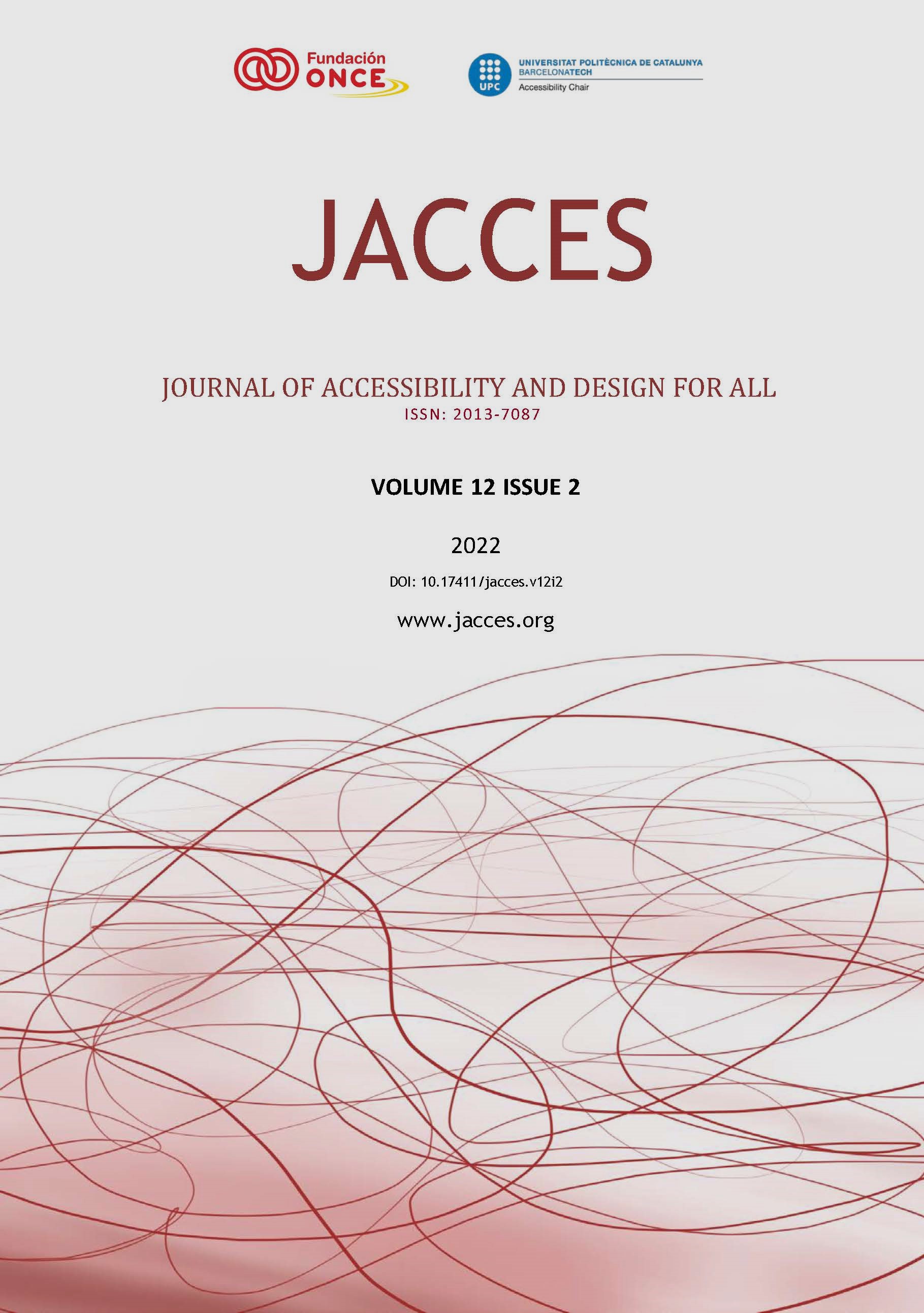 Cover of Journal of Accessibility and Design for All Vol. 12 No. 2 (2022)