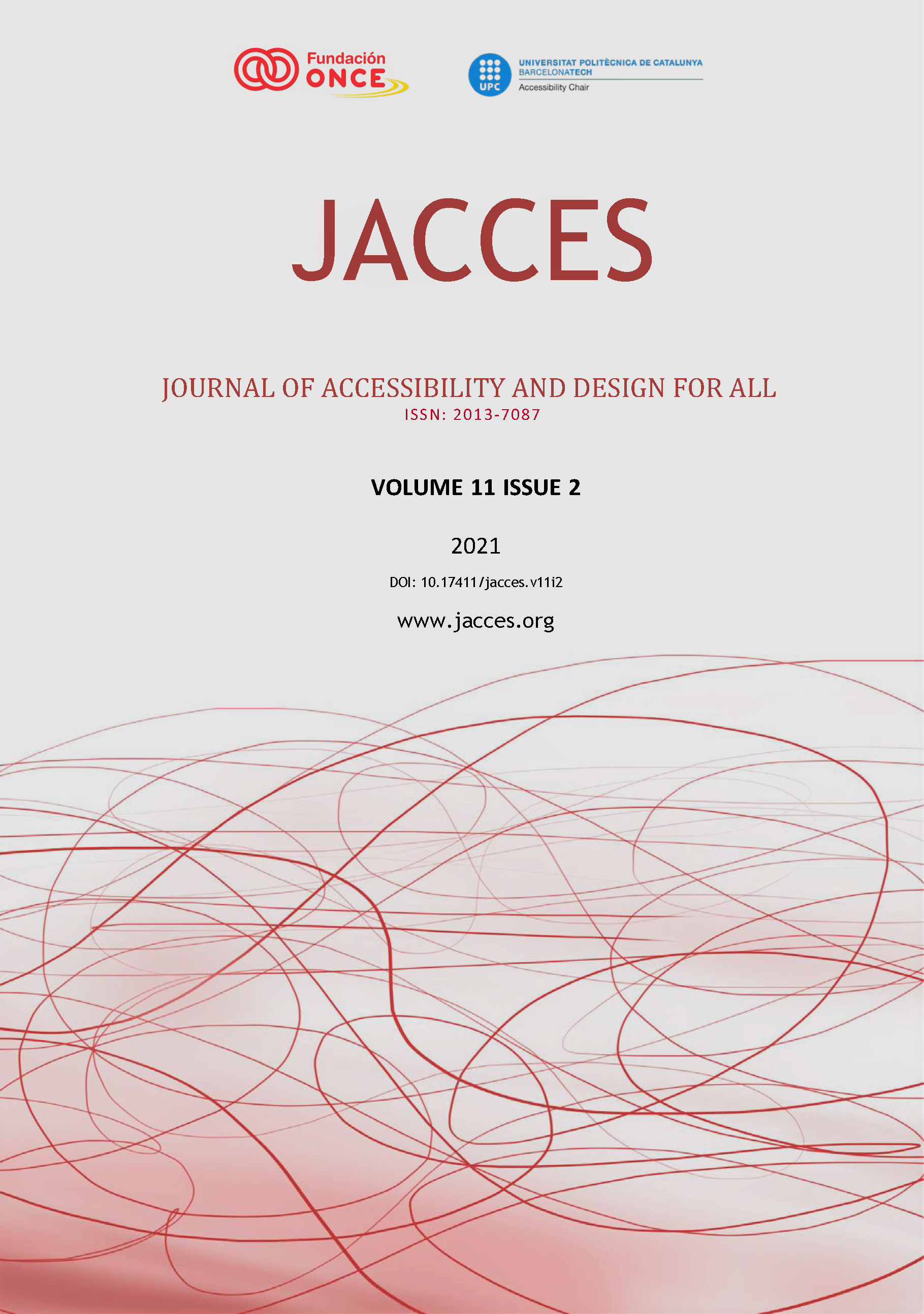 Cover of Journal of Accessibility and Design for All Vol. 11 No. 2 (2021)